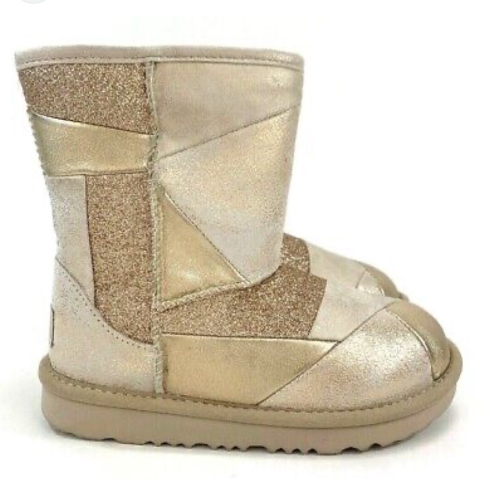 Uggs Kids Gold Glitter Boots